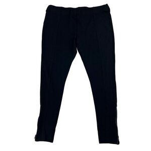 Nordstrom Women’s Cropped Zip Cuff Skinny Pants Black Size XL Pull On